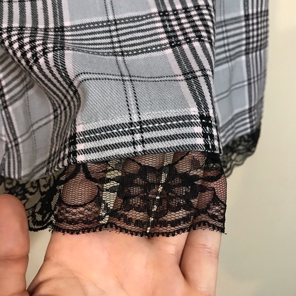 Vintage mini skirt 90s Y2k pink and grey plaid pleated preppy punk style - Picture 3 of 4